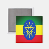 ZET001 ETHIOPIEN, FLAG, Afrika, Kühlschrank Magnet (Vorderseite/Rückseite)