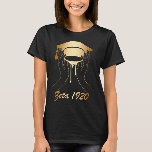 Zeta 1920 Afrikanischer Amerikaner Historisch Blac T-Shirt (Vorderseite)
