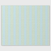Zeta Chevron Stripe in Green and Aqua Geschenkpapier (Flach)