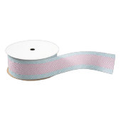 Zeta Chevron Stripe in Pink and Aqua Ripsband (Spule)