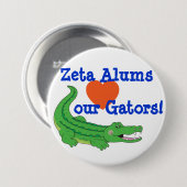 Zeta-Lieben das AlligatorButton Button (Vorne & Hinten)