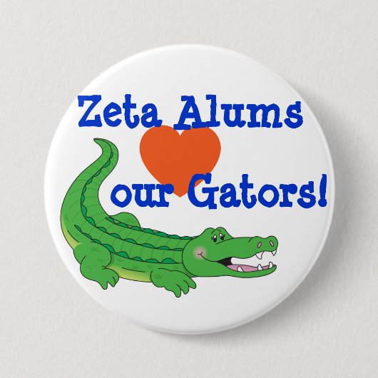 Zeta-Lieben das AlligatorButton Button (Vorderseite)