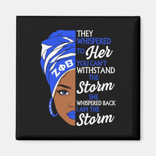 Zeta Phi Beta Sorority Black Women Pride Melanin A Magnet (Vorne)