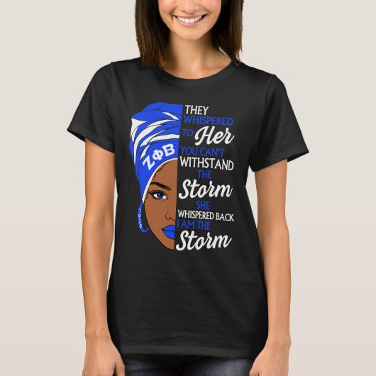 Zeta Phi Beta Sorority Black Women Pride Melanin A T-Shirt (Vorderseite)