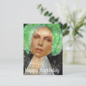 Zetti Woman Collage Happy Birthday Postkarte (Stehend Vorderseite)