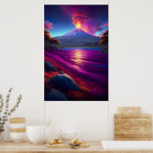 Zeuge der Schönheit eines Vulkanausbruchs Poster (Küche)
