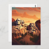 Zeuge von Mount Rushmore's Grandeur #12 Postkarte (Vorne/Hinten)