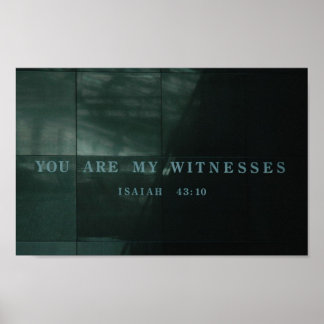 Zeugen Isaiah 43.10 Holocaust-Museum Poster