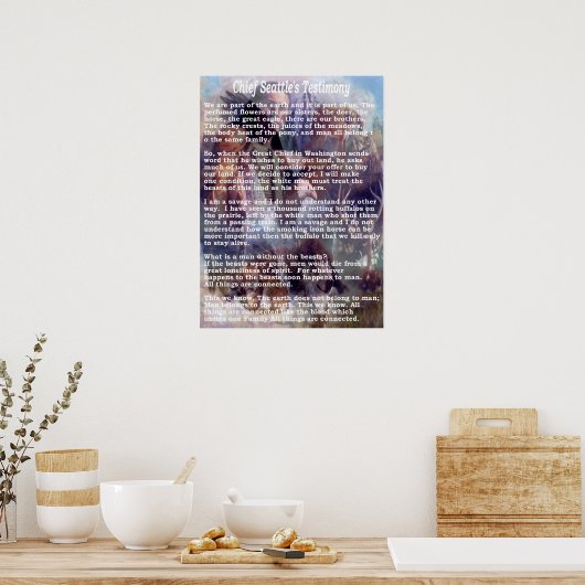 Zeugenaussage an den Hauptsitzen Poster (Küche)