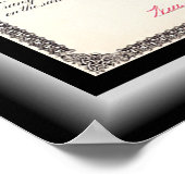 Zeugnis der Eisenbahngesellschaft Tuckerton 1918 Poster (Ecke)