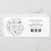 Zeugnis für botanische Geschenke in Schwarz und We (Rückseite)