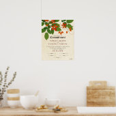 Zeugnis für botanische Hochzeiten Poster (Küche)