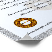 Zeugnis für den Lehrplanausweis Poster (Ecke)