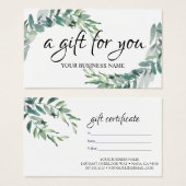 Zeugnis über botanische Folienzulage (Vorne & Hinten)