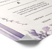 Zeugnis über die Handhabung lila Folienhülle Poster (Ecke)