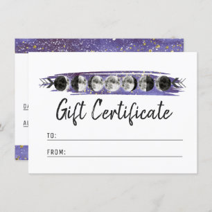 Zeugnisausweis für Mondmonde in Aquarellfarben Einladung