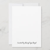 Zeugnisse der Weymouth Community Church Dankeskarte (Rückseite)