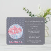 ZEuropa Jupiters Mond-Raum-Aussenseiter bunt Einladung (Stehend Vorderseite)