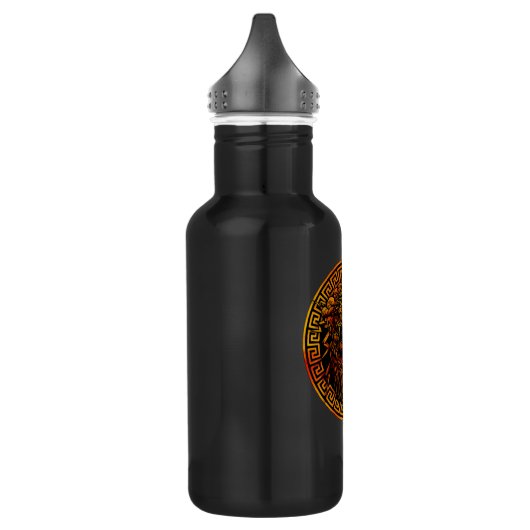 Zeus alte Schildkunst Edelstahlflasche (Links)