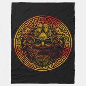 Zeus alte Schildkunst Fleecedecke (Vorderseite)