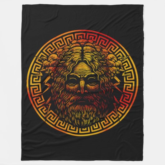 Zeus alte Schildkunst Fleecedecke (Vorderseite)