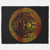 Zeus alte Schildkunst Fleecedecke (Vorderseite (Horizontal))