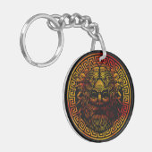 Zeus alte Schildkunst Schlüsselanhänger (Vorderseite links)