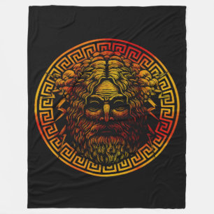 Zeus' antiker Schild-Kunstdruck Fleecedecke