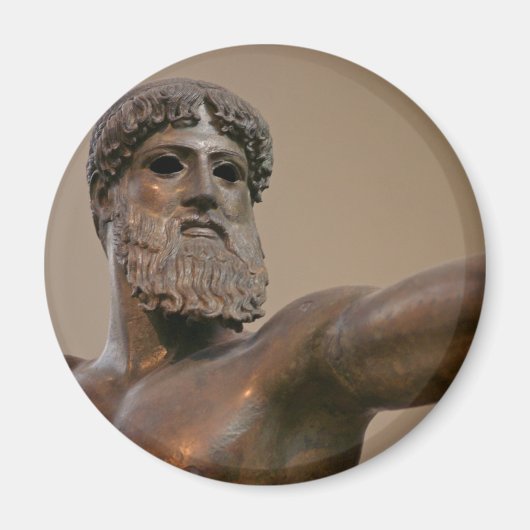 Zeus-Bronzestatue in Athen, Griechenland Magnet (Vorne)