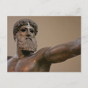 Zeus-Bronzestatue in Athen, Griechenland Postkarte