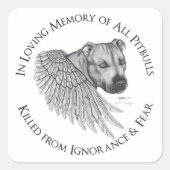 Zeus Engel Quadratischer Aufkleber (Vorderseite)