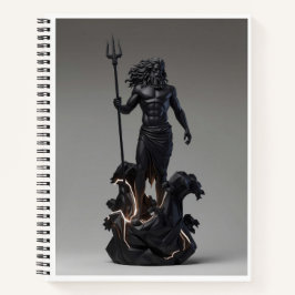 Zeus Geometric Graphite Marble Notebook Notizblock