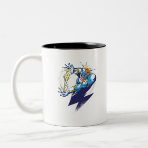 Zeus God - Cartoon Design Zweifarbige Tasse