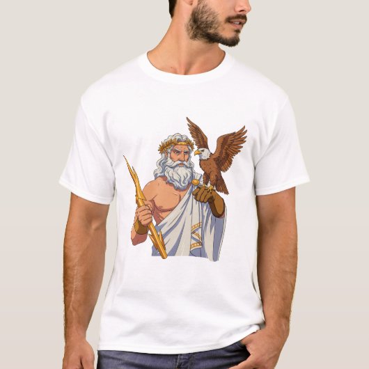 Zeus Gott des Himmels T-Shirt (Vorderseite)
