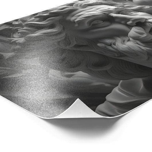 Zeus Gott Fotodruck (Ecke)