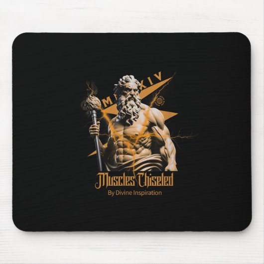 Zeus Greek Gods Thunder Mythology Gym Fitness Moti Mousepad (Vorne)