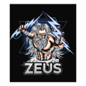 Zeus Griechisch-Mythologie Zeichnend Fotodruck (Vorne)