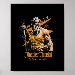 Zeus Griechische Götter Donner Mythologie Fitness  Poster
