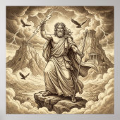 Zeus Griechische Mythologie Poster (Vorne)
