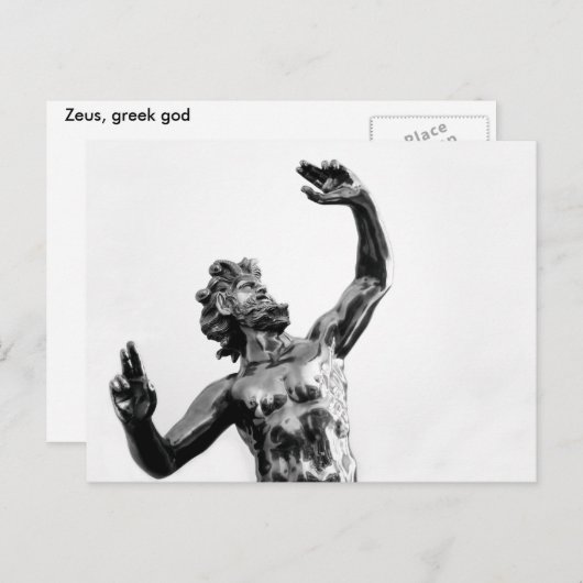 Zeus, griechischer Gott Postkarte (Vorne/Hinten)
