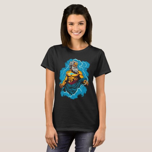 Zeus Griechischer Mythologie-Gott von Olympus T-Shirt (Vorne ganz)