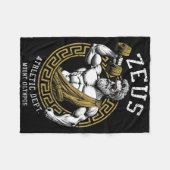 Zeus Gym Athletic Department Funny Greece God Work Fleecedecke (Vorderseite (Horizontal))