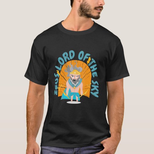 Zeus Herr Donner Gott werfen werfend T-Shirt (Vorderseite)