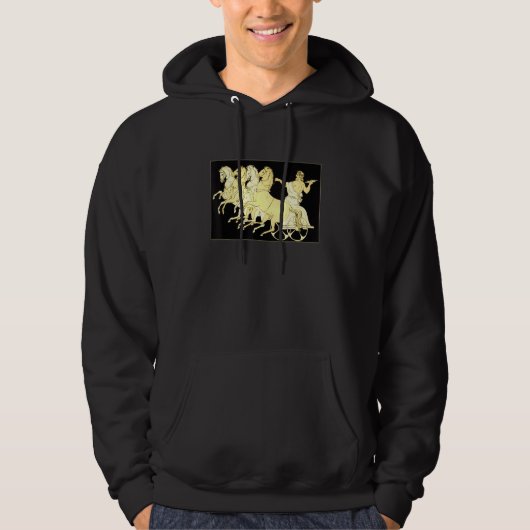 Zeus In Chariot With Thunder And Horses Hoodie (Vorderseite)