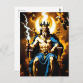Zeus Jupiter Griechische Mythologie Gods Baroque Postkarte (Vorne/Hinten)