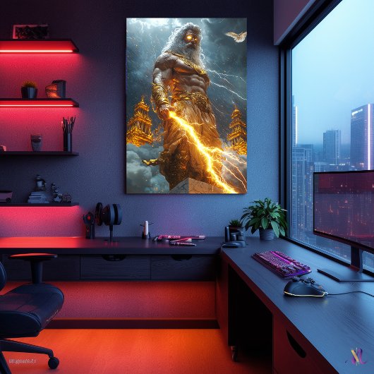 Zeus, König des Himmel - Gott des Donners Poster