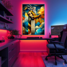 Zeus - Minimalistische kubistische Legende - König