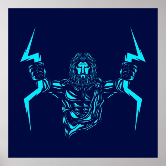 Zeus-Mythologie Pop Art Poster (Vorne)