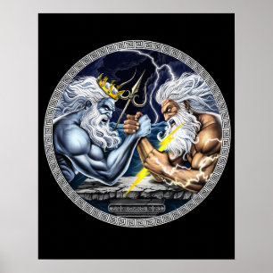 Zeus / Poseidon Arm Wrestling Poster