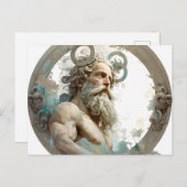 Zeus Postcard Illustration Postkarte (Vorne/Hinten)
